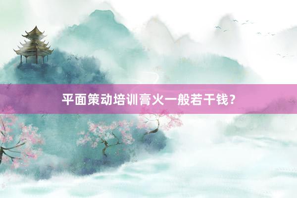 平面策动培训膏火一般若干钱？